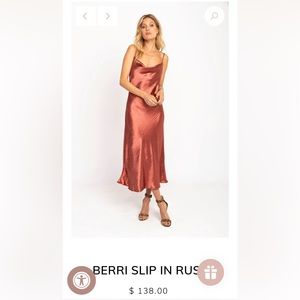 RESA Berri Slip Dress Rust